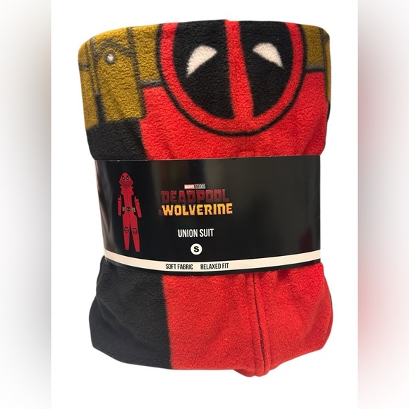 Marvel Studios Red and Black Deadpool & Wolverine Union Suit, Sz.Small - Picture 3 of 7